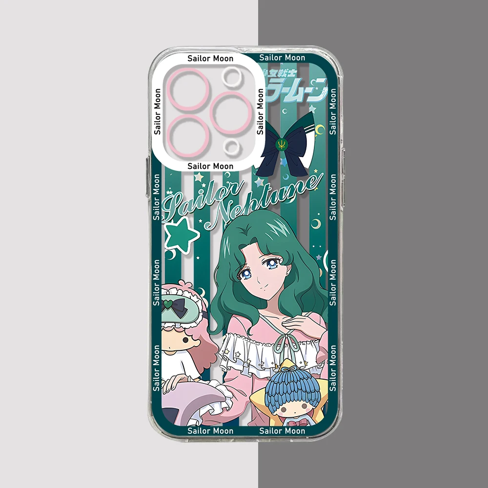 Cute Cartoon Sailors Moons Phone Case For Xiaomi Redmi Note 13 12C 11 10C 13C 10s 9 9A 9T 9C 8 7 Pro Max 4G 5G Transparent Cover