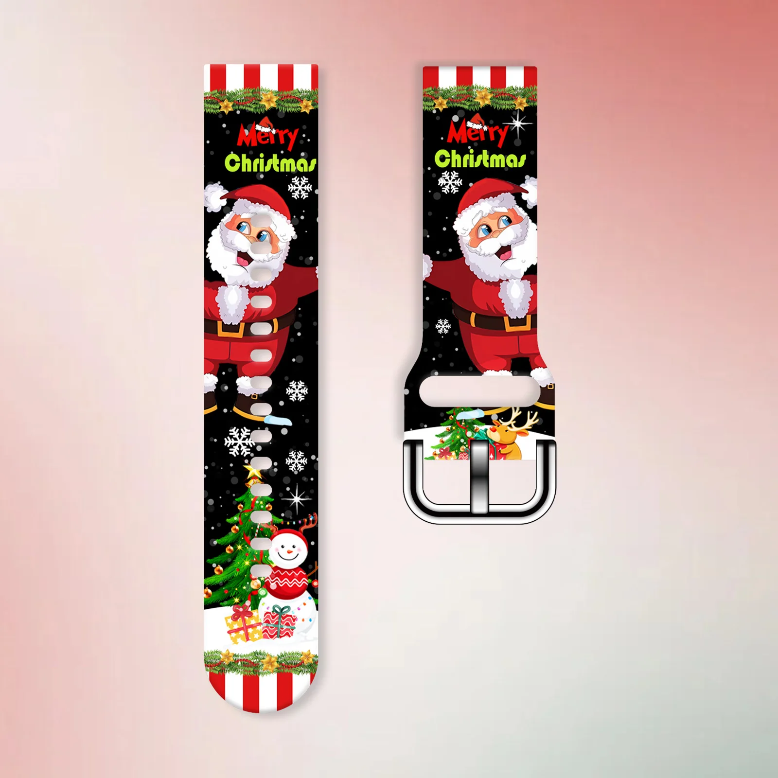 

Merry Christmas Series 20mm Strap for Samsung Galaxy Watch 7/6/5/4 40mm 44mm Band Replaceable Bracelet for Xiaomi Huawei Amazfit