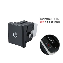 1PC Car Red Light LED Spotlights DRL Parking Radar Power Supply Left Hole Position Switch Button For VW Volkswagen Passat 11-15