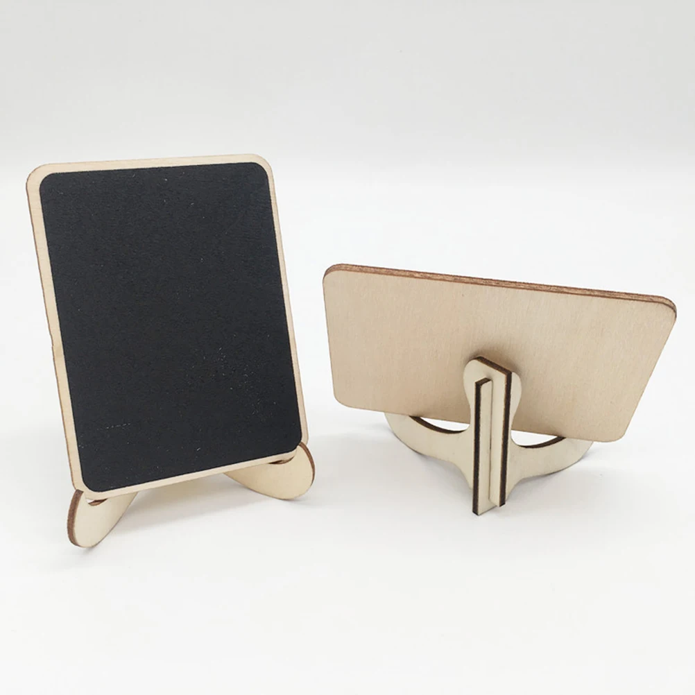 12Pcs Mini Chalkboards with Wooden Frame Erasable Message Signs for Table Place Card Restaurant Menu Store Sale Display Black