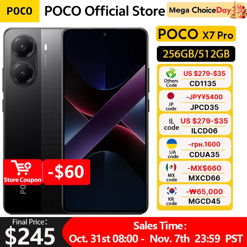 yZ[zO[oo[W POCO X7 Pro gѓdb 256GB 512GB @ 8400-Ultra 6.67" 120Hz fBXvC 90W [d 6000mAh 5G NFC
