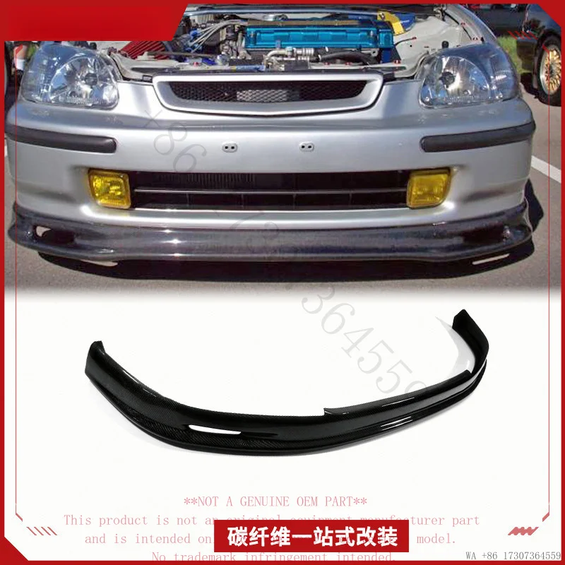 Suitable for Honda Civic EK9 modification, carbon fiber front lip spoiler, MUGEN infinity front splitter