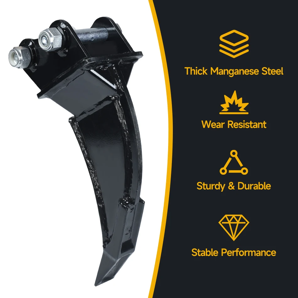 Minigraafmachine Ripper Kleine graafmachine Losmaakhulpstukken voor het graven van wortelvegetatie Struiken en kleine bomen Graafmachineaccessoires