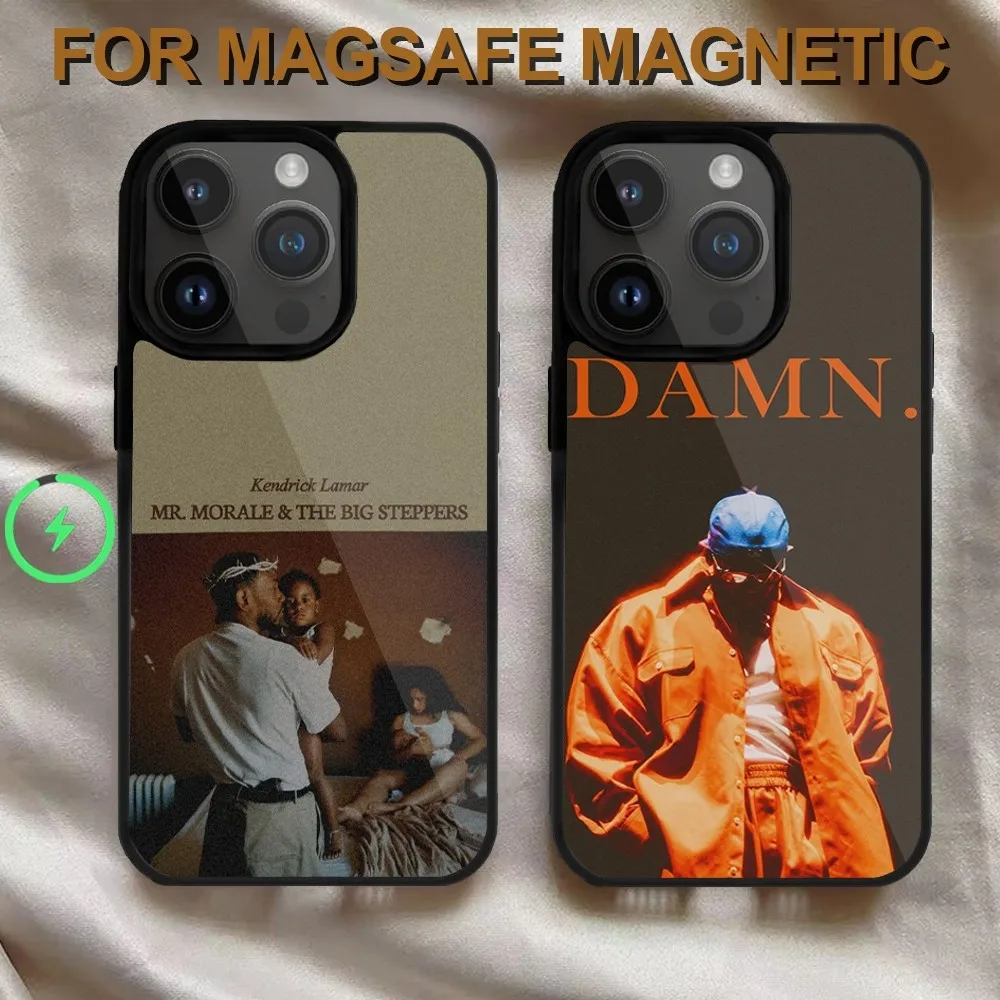 Kendrick Lamar Rapper  Phone Case  For iPhone 14 13 12 11 15 Pro Max Magsafe Wireless Charge Plus Mini Cover