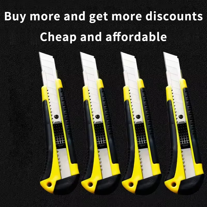 18 مللي متر سكّين متعدّد الاستخدامات صندوق القاطع 6 في 1 متعددة الأغراض الفولاذ المقاوم للصدأ قابل للسحب الثقيلة مقاوم للماء المفاجئة قاطع سكين 20 قطعة