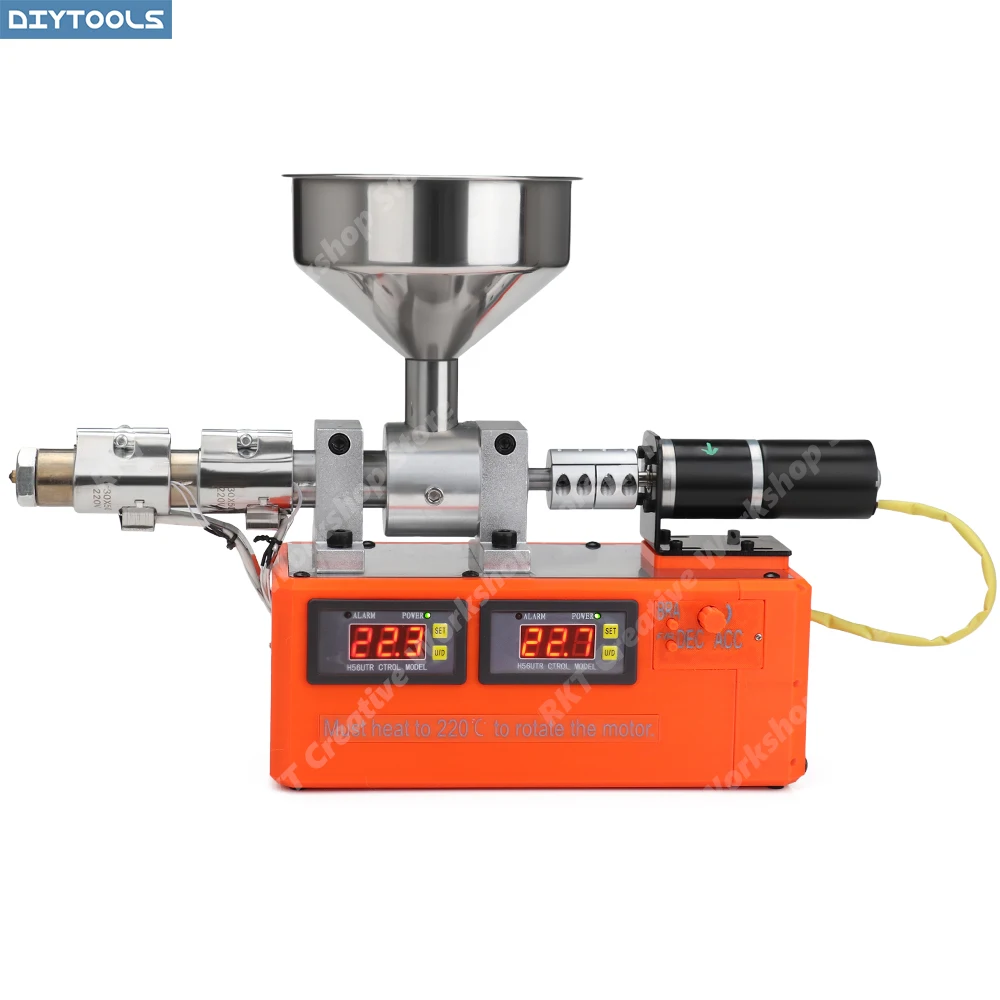 Filament Extruder Desktop Waste Recycling Machine Injection Molding 3D Printing Micro Plastic Extrusion Wire Compact Single-Scre