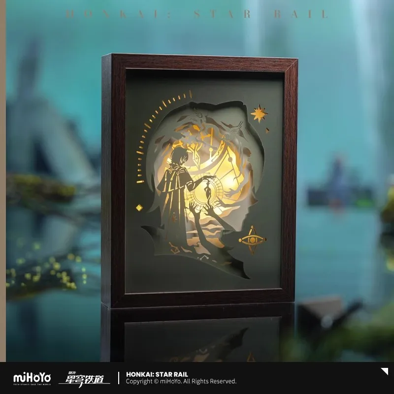 

miHoYo Game Official Honkai Star Rail Anaxa Theme Paper-cut Lamp Desktop Ornament Anaxagoras Anime Artwork Cosplay Xmas Gifts