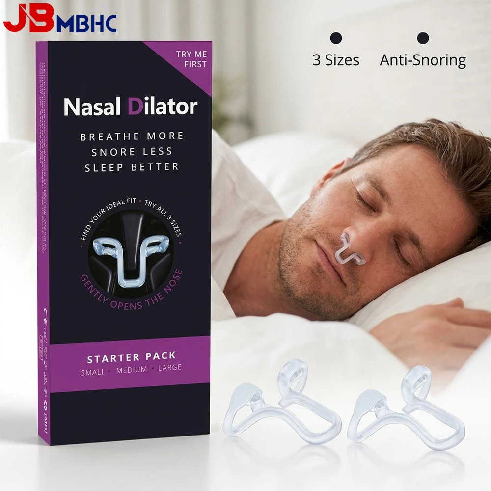 3 Sizes Nasal Dilator Snoring Solution, Nasal Clips for Snore Less & Sleep Better, Comfortable Breathing Aids, Improved Airflow