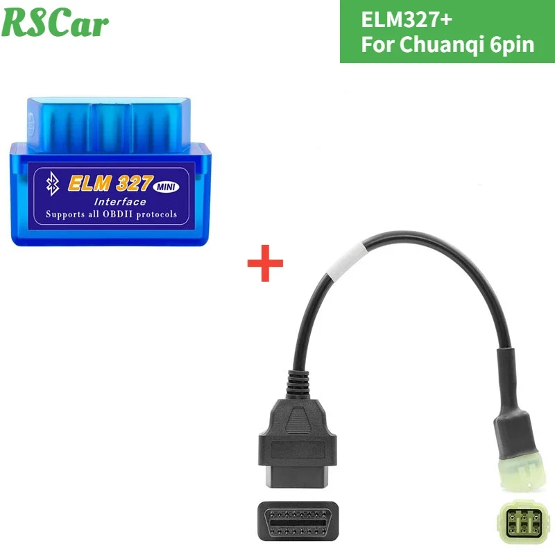 El mejor ELM32716pin Universal OBD2 con Cable de diagnóstico de motocicleta para Honda/Yamaha otras herramientas de detección de fallos de ECU de