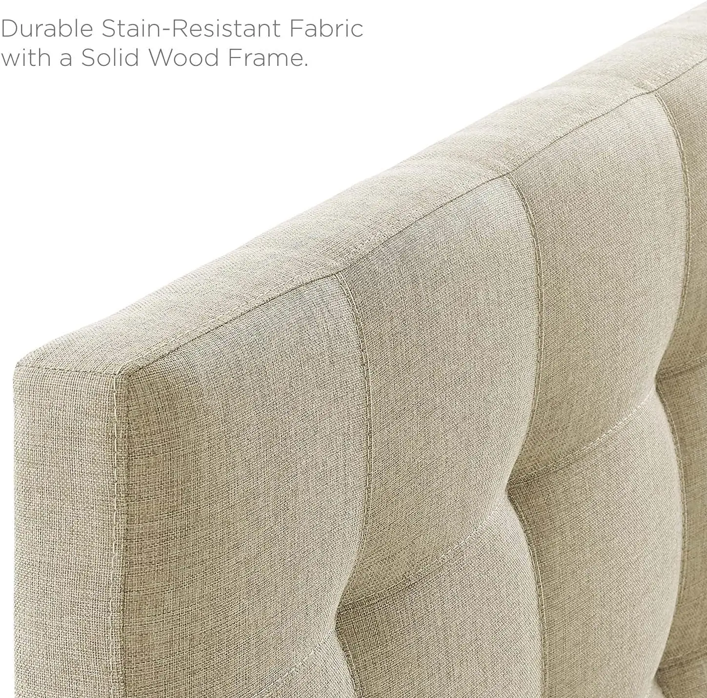 Planche de sauna Queen en tissu de lin capitonné, solution, beige