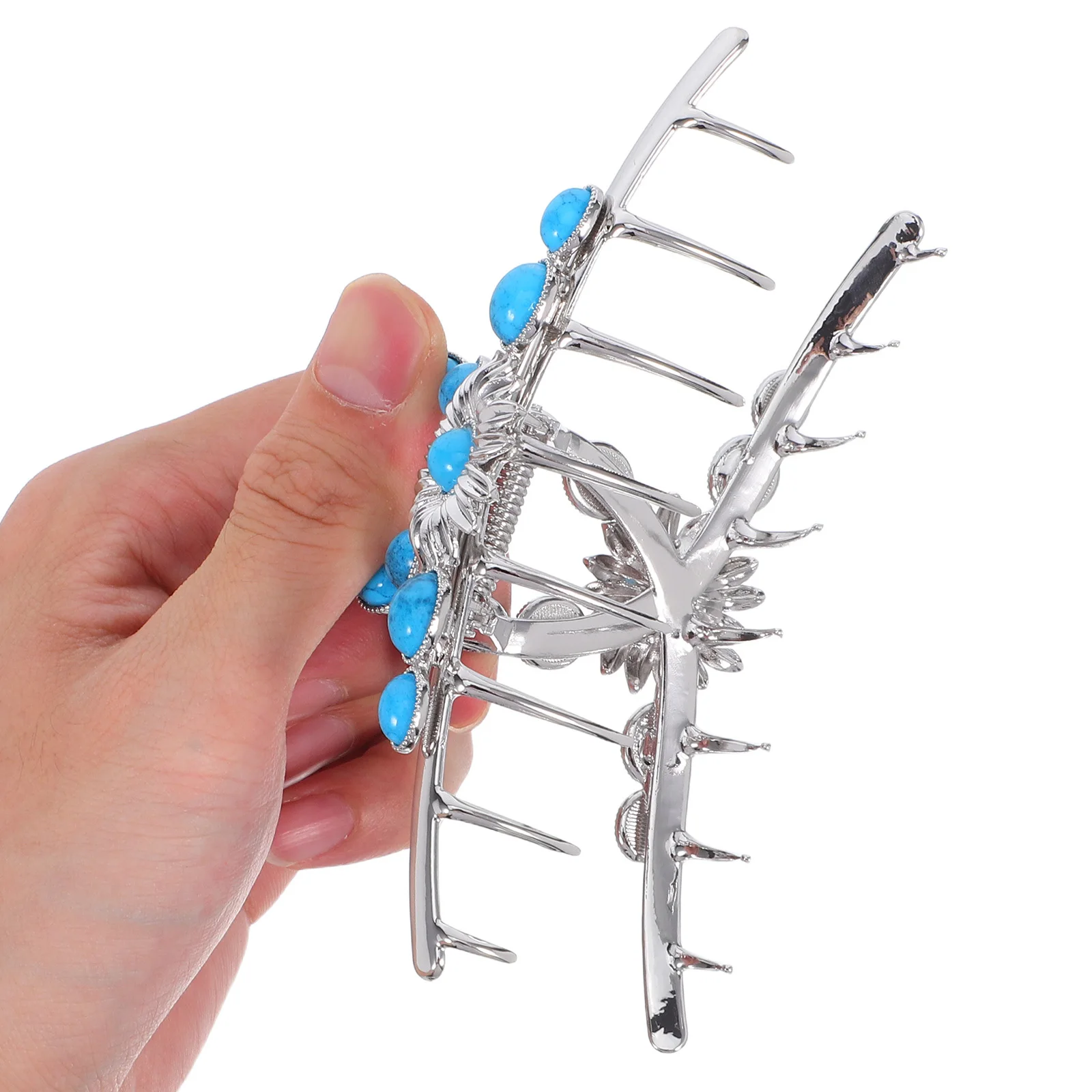 

Extra Large Claw Clip Metal Alloy Shark Hair Clip for Women Western Design Secure Hold Updo Styling Hair Accessory for Party