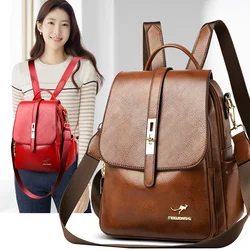 Luxury Brand Women Backpack High Quality Leather Fashion Backpack Large Capacity School Bag for Girls Large Travel New Backpack