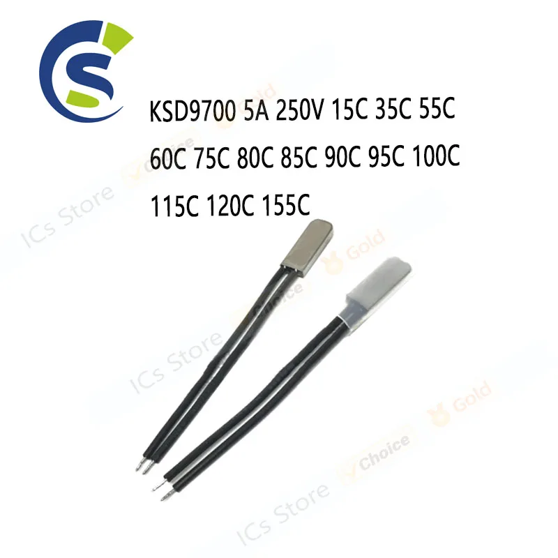 Thermostat Thermal Protector fuses Temperature Switch KSD9700 5A 250V 15C 35C 55C 60C 75C 80C 85C 90C 95C 100C 115C 120C 155C