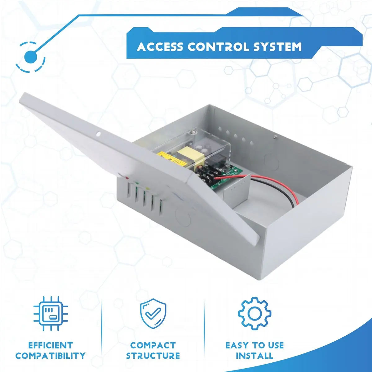 

(ABGQ) 208CK-D AC 110-240В DC 12В/5А Источник питания для систем контроля доступа, импульсный блок питания, ИБП
