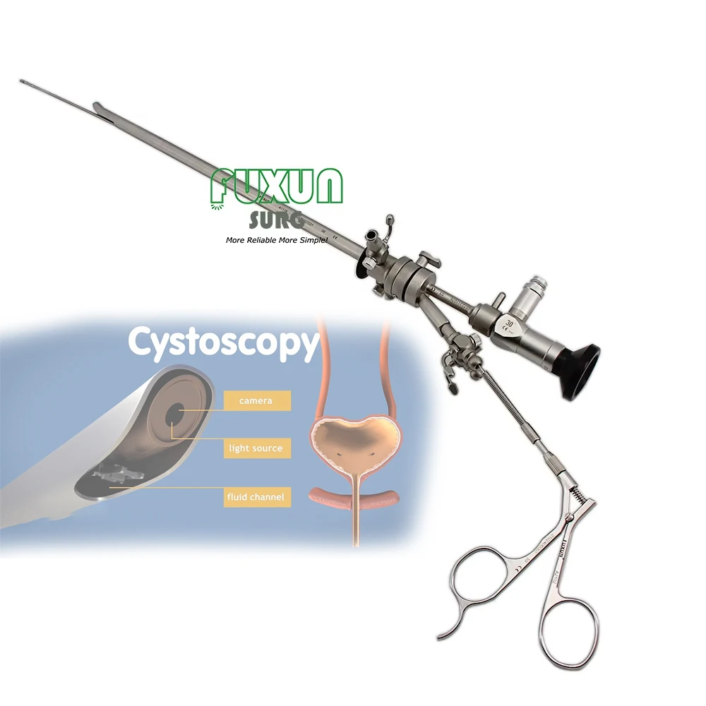 Premium Pediatric Rigid Endoscopic Surgical Lockable Urethro Custoscopie Cystoscopy Cystoscope set Urology