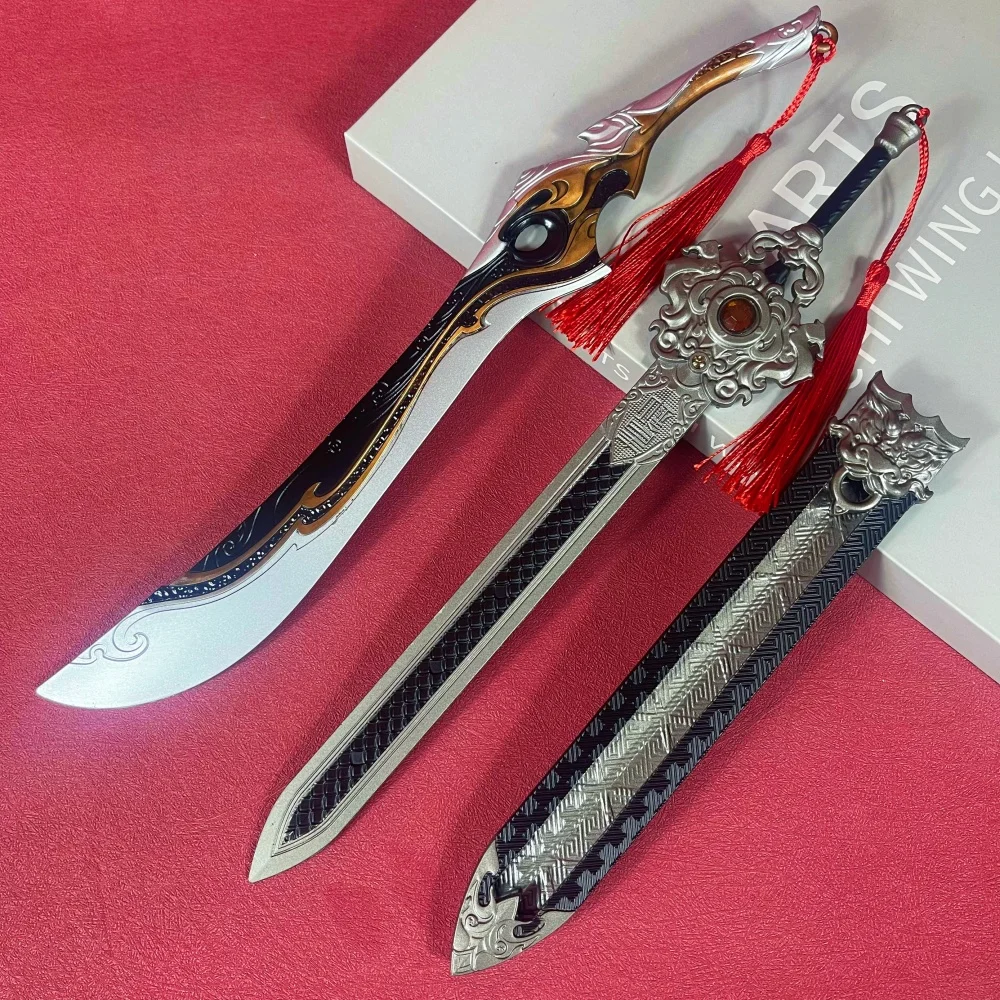 11.6inch Metal Three Kingdom Katana Ancient Damascus Sword Anime Sword Real Full Size Japanese Katana Original Samurai Sabre Toy