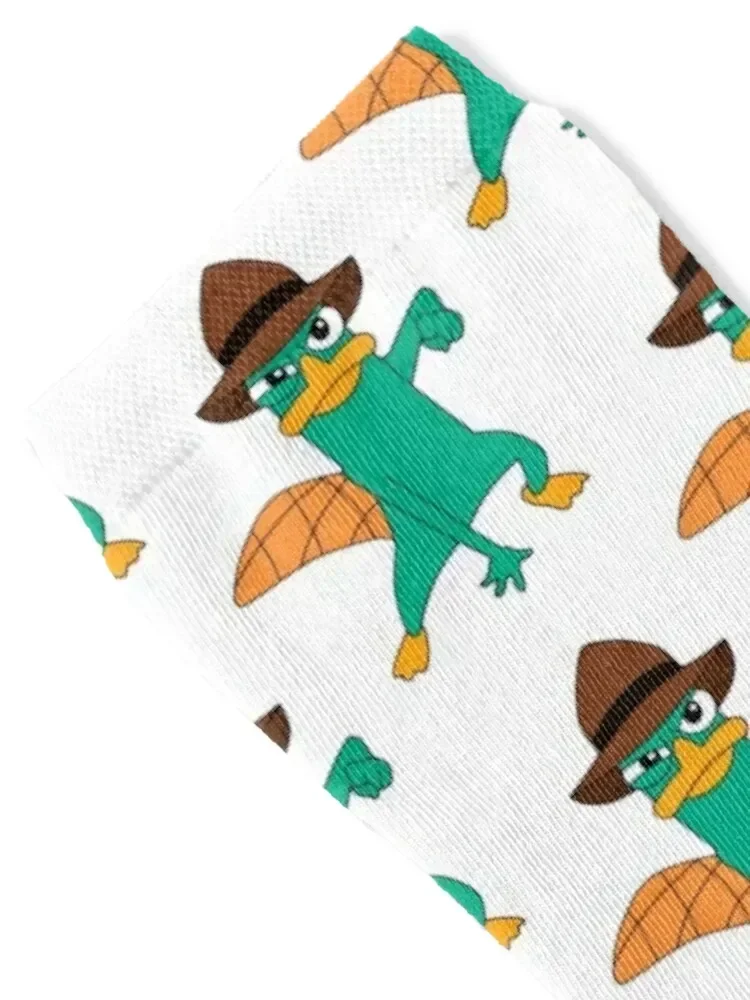 Perry the platypus Socks colored New year's Soccer winter thermal Male Socks Women's