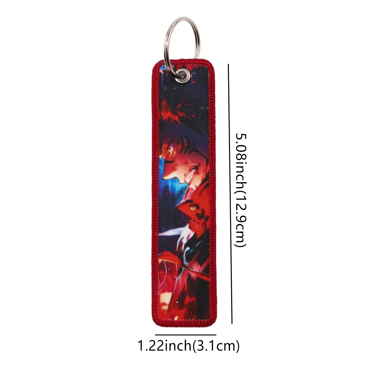 Cool Anime Killua Zoldyck Key Chain for Men Women Embroidery Key Fobs Holder Key Tag Key Ring Manga Accessories Gifts