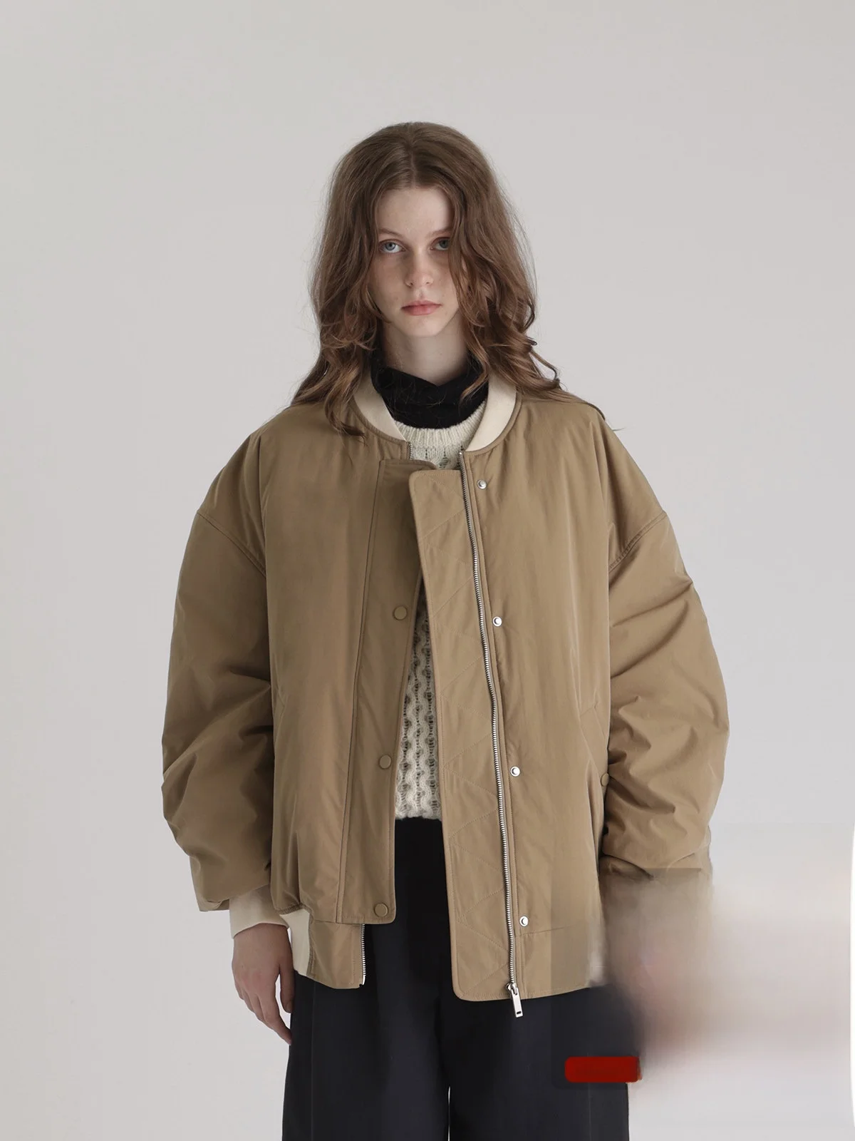 

Скандинавская ретро-куртка-бомбер из хлопка, легкая и теплая, свободного кроя, для девочек, модель Matilda, зимняя модная одежда