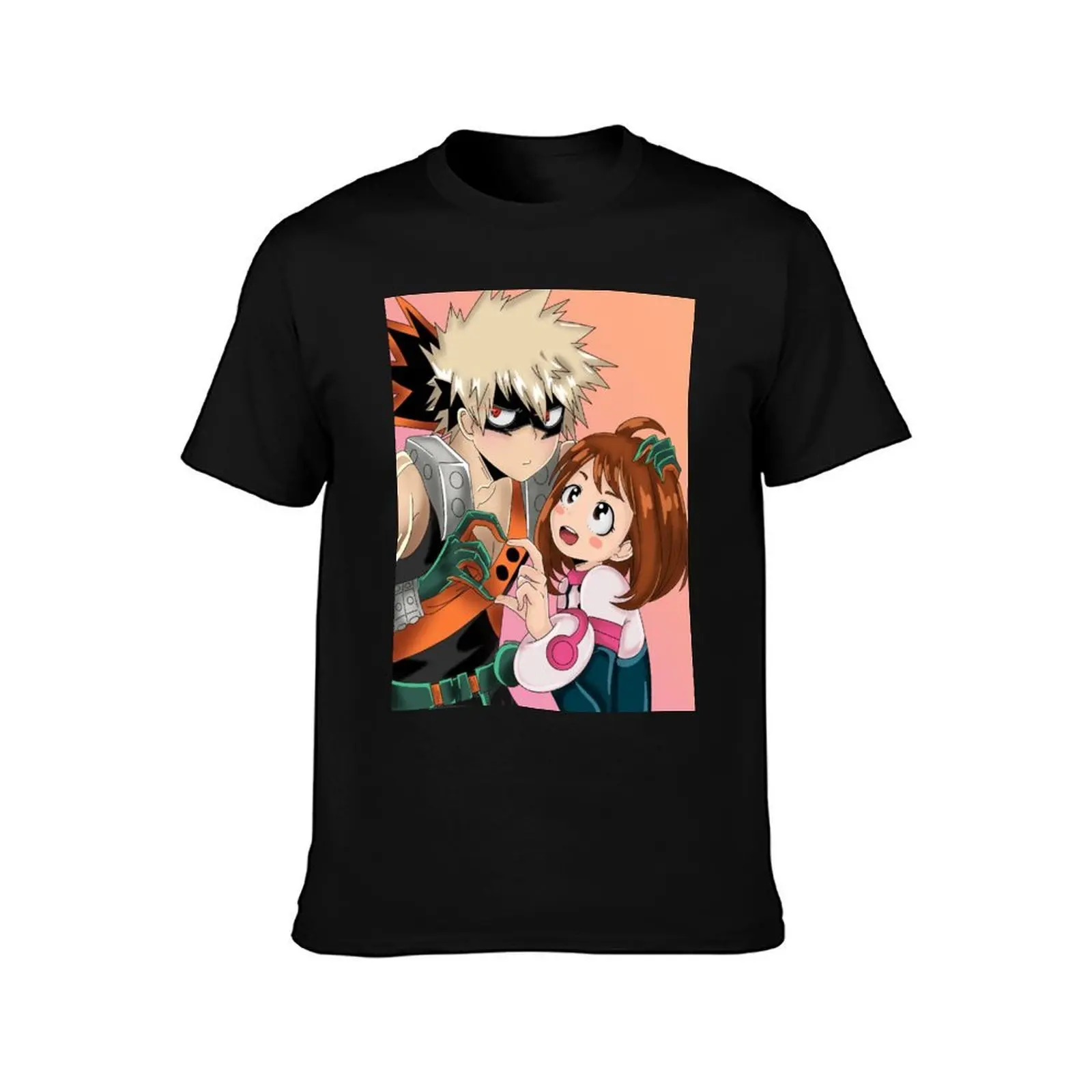 Bakugou Katsuki & Ochako Uraraka T-Shirt, Summer Casual Cotton Tee, Oversized Streetwear Tops, Vintage Graphic Print