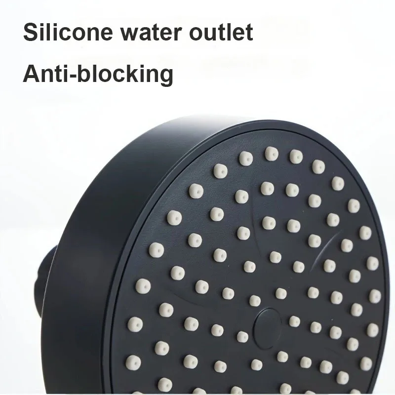 Black Round Showerheads 4 Inch Rainfall Shower Head Sprayer Bathroom Fixture Faucet Replacement Part Rain Shower Black Finish