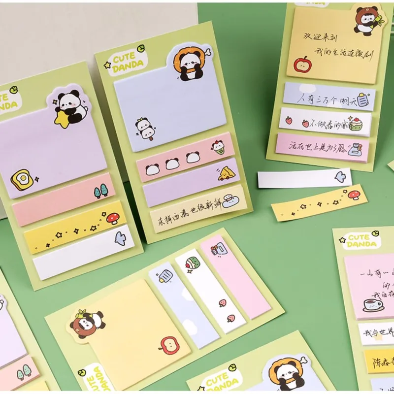 Kawaii الباندا ملاحظات لاصقة لطيف الإبداعية N مرات آخر لوحات مذكرة مكتب القرطاسية المدرسية ملصقات بمادة لاصقة رسالة المفكرة #2