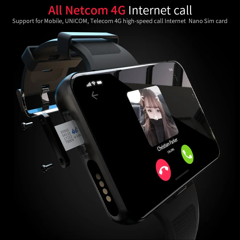 Full Touch Android Ios HD Video Call Entertainment Audio and Video GPS Map Positioning Smart Watch