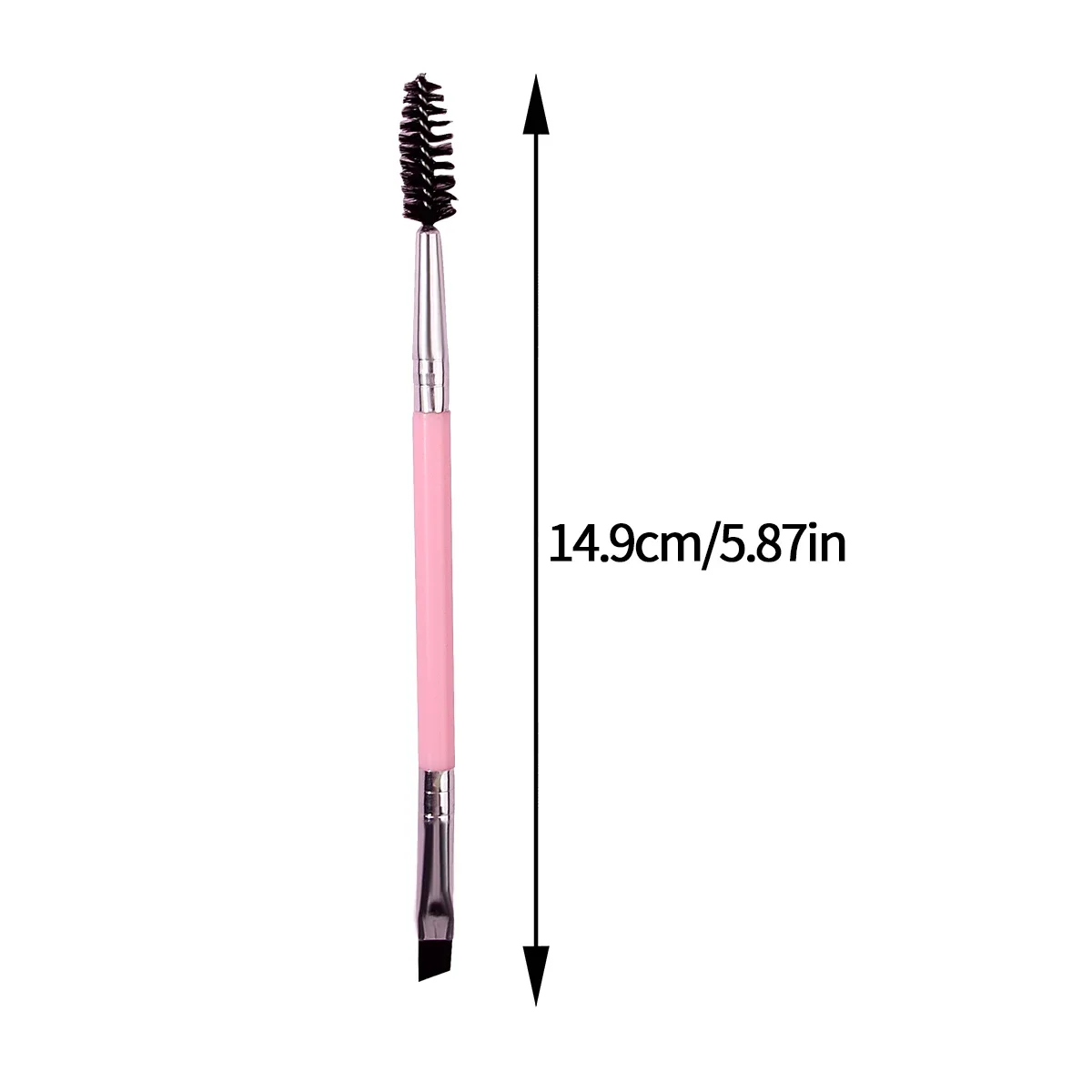 5PCS multi-functional pink double-headed mascara brush, eyebrow brush, beginner's eye makeup tool mascara curl makeup brush