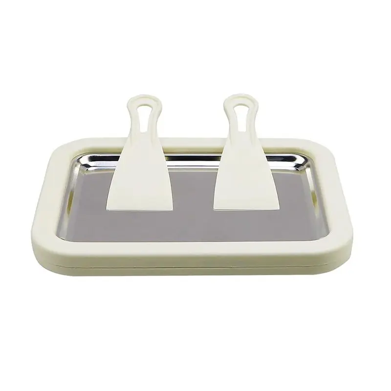 

M02K-Аппарат для приготовления замороженного йогурта из нержавеющей стали, машина для мгновенного приготовления ролл-йогурта с 2 лопатками, для мороженого, фруктового сорбета