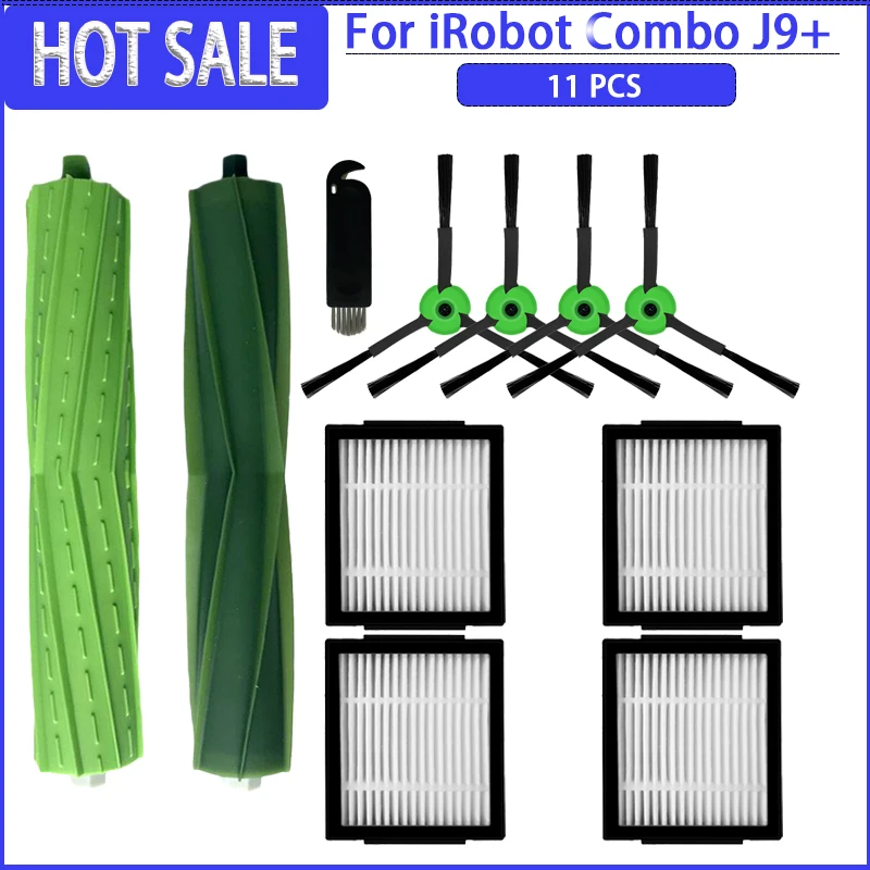 Geschikt voor (iRobot Roomba COMBO J7+ / COMBO J9+ / COMBO 10 Max) Vacuümonderdelen Hoofdrol Zijborstel Hepa Filter Mop Doek Stofzak