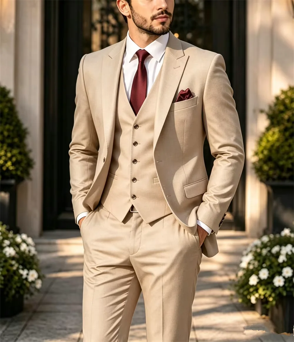 Men'S Fashion Khaki Pants - Fashion Khaki Men's 3 Piece Slim