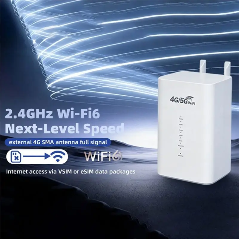 X64A-4G LTE Router 150Mbps Wifi 2.4Ghz 802.11 B/G/N/Ax Wifi 6 Built-In Wi-Fi Antenna 4G Wireless Device UK Plug
