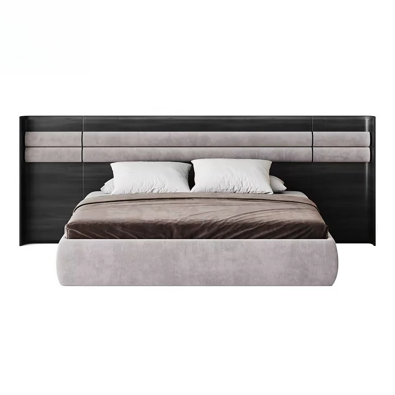 

Luxury villa master bedroom premium widescreen bed, designer high-end fashion double bed