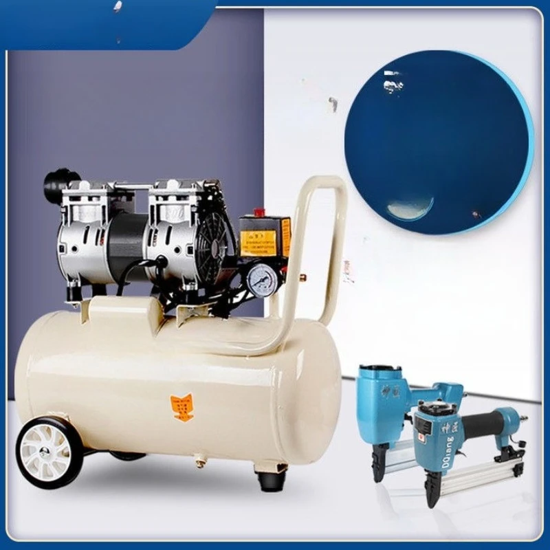 

Air pump air compressor oil-free silent steam repair air compressor 220V small woodworking paint charging pump