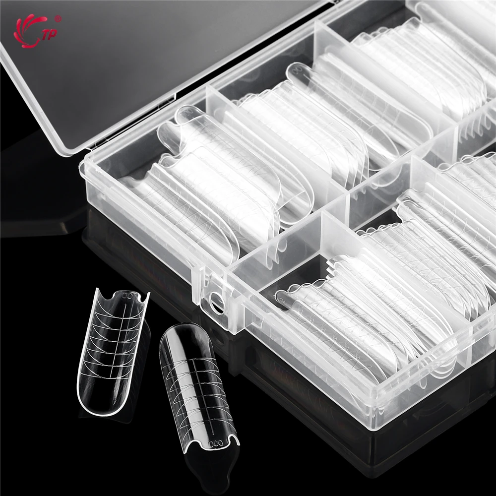 TP 150pcs Dual Forms Nails Widen Quick Building UV Gel Mold Full Cover Nail Extension Forms Acrylic Top Forms for Poly Nail Gel
