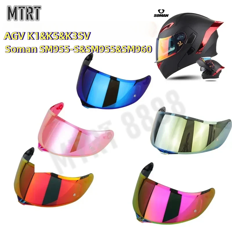 Original Helmet Visor for AGV K1&K5&K3SV Motorcycle Helmet Visor Shield for Soman SM955-S&SM955&SM960 Accessories Parts