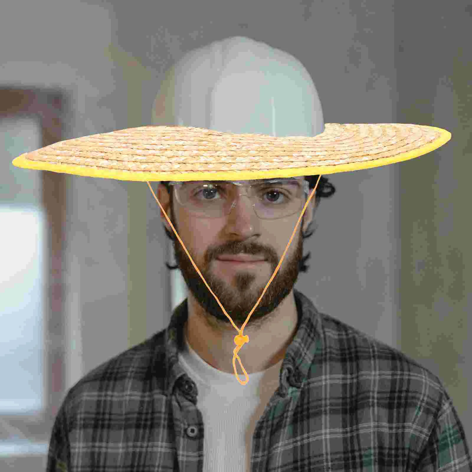 2 шт. занавеска каска солнцезащитный козырек соломенные аксессуары пшеничный козырек для мужчин солнцезащитный козырек