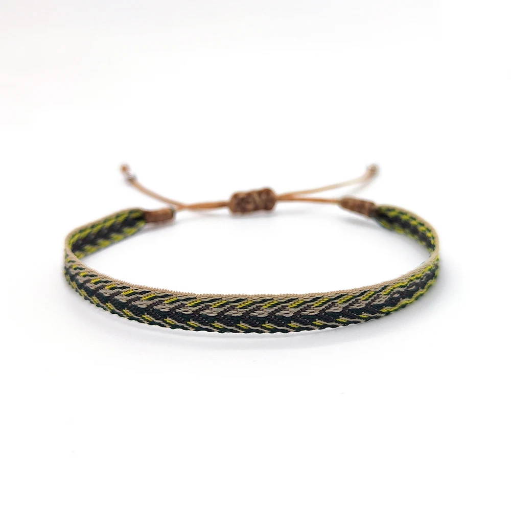 KKBEAD Kolumbien Armband Stoff Stoff Armbänder für Frauen Männer Handgewebtes geflochtenes Armband Geschenk Großhandel Boho Freundschaftsschmuck – Detail 5