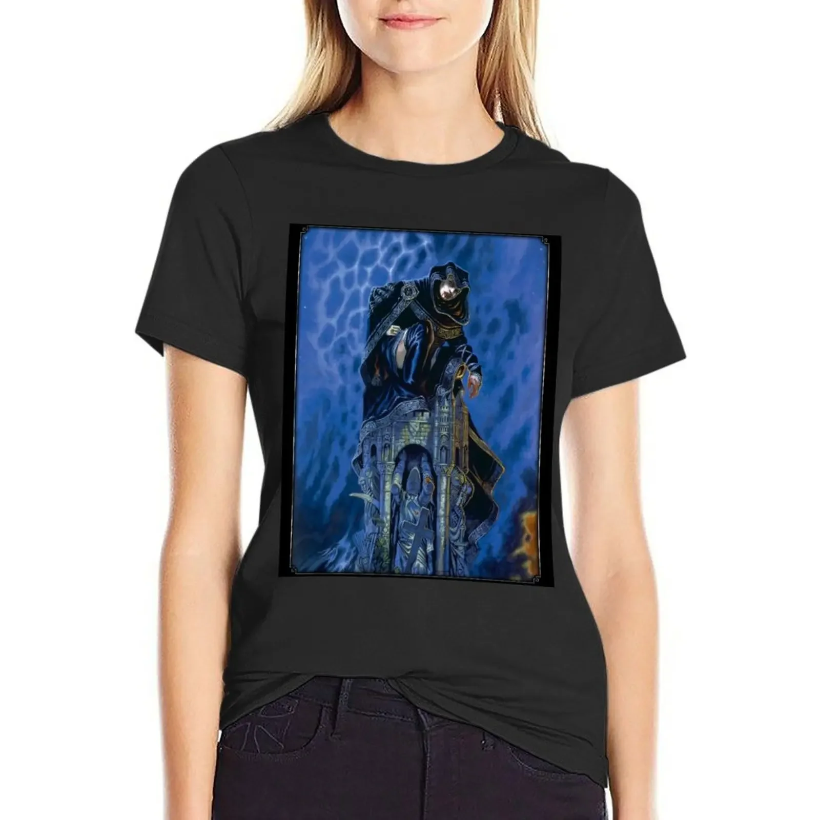 

Dark Ages Cover Art: Three Pillars T-Shirt summer tops sublime cute clothes western t shirts for Women