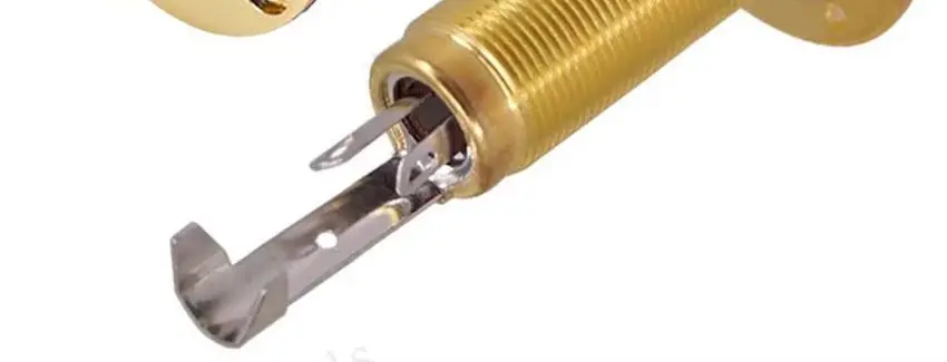 

Electric Guitar Stereo End Pin Jacks Socket Plug 6.35mm 1/4 Inch Pickup Output Jack Plug Socket Guitar Accesseries connector