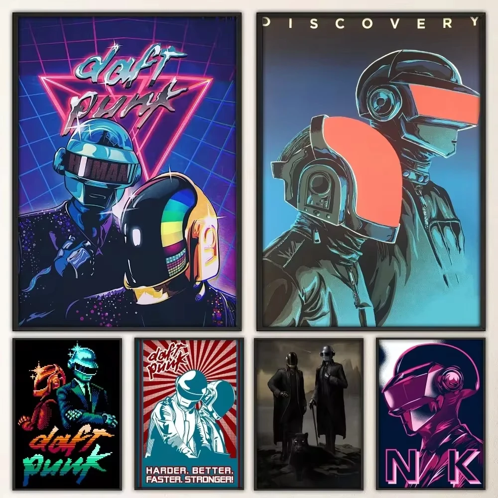 Daft Punk Band Around The World Poster Prints Poster Wall Painting Bedroom Living Room Wall Bar Restaurant
