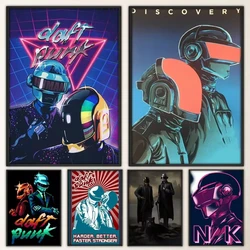 Daft Punk Band Around The World Poster Prints Poster Wall Painting Bedroom Living Room Wall Bar Restaurant