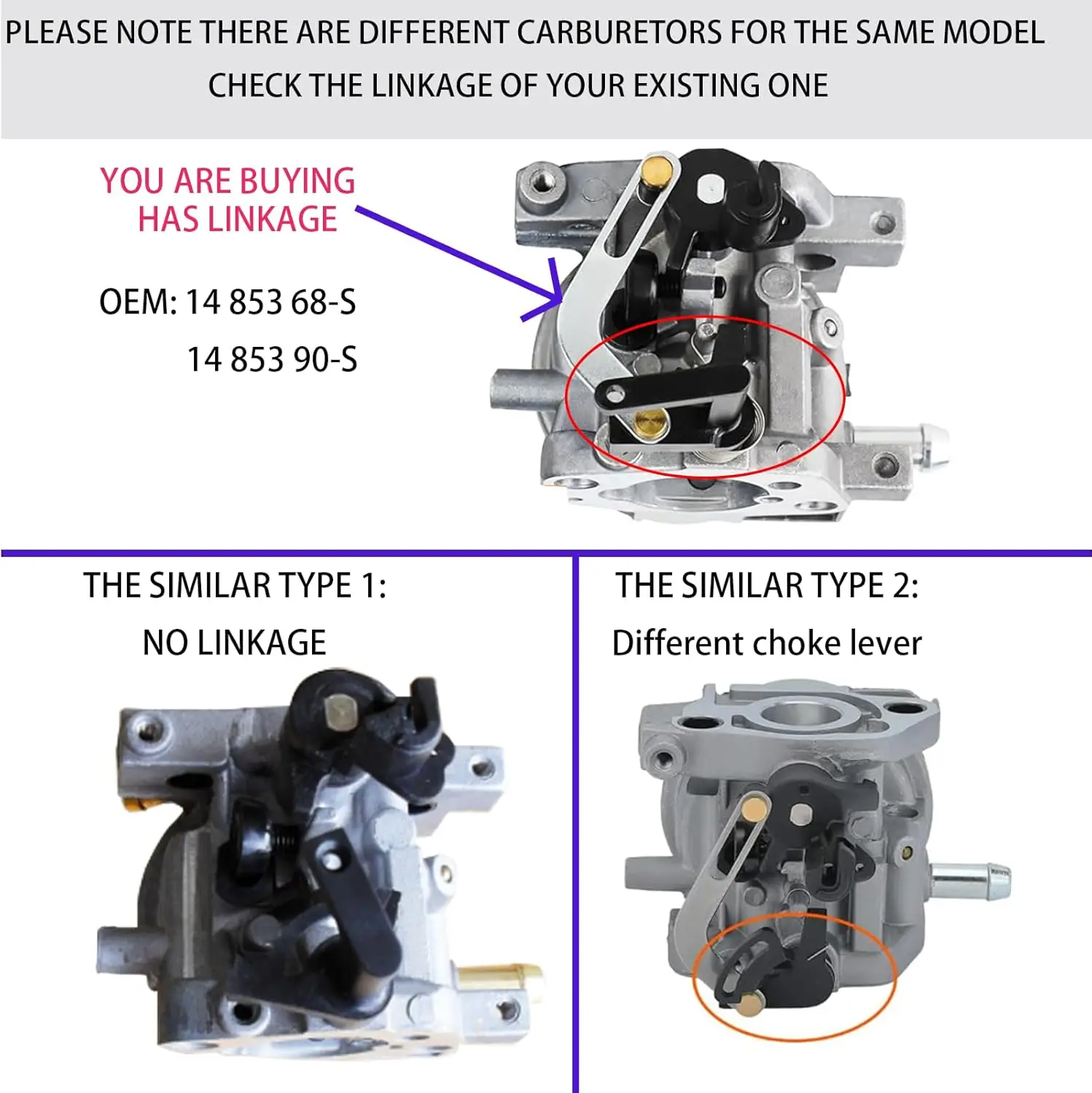 XT675 149CC Carburetor for Toro 22 Recycler Lawn Mower 20371 20378 20377 14 853 68-S Carburetor for Kohler XT6.75 XT650 6.5hp 6.