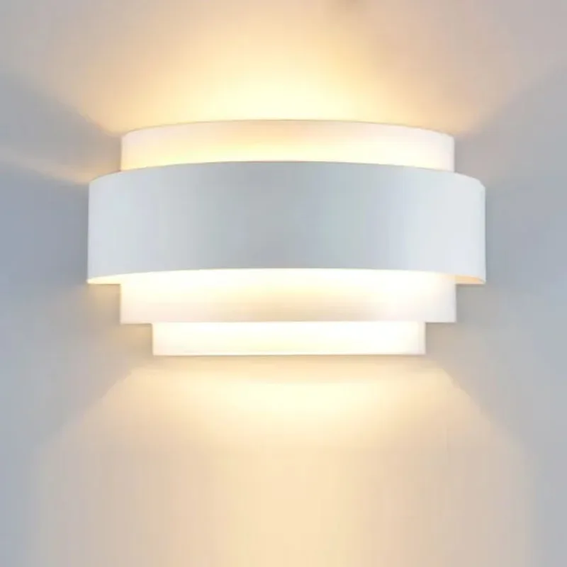 Lámparas de pared de diseño moderno, iluminación de pared multicapa, LED E27 220V, luz de pared para dormitorio, accesorio de iluminación para el hogar, aplique de pared
