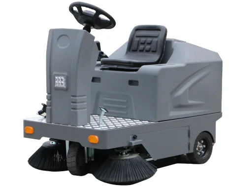 1260 Ride-On Electric Road Sweeper Truck New Condition with Asphalt Brush and Vacuum Sweeper Features