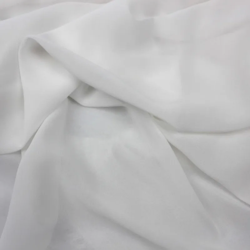 75D Chiffon Fabric Micro Transparent By The Meter for Women/'s Clothes DIY Hanfu Clothing Lining Sewing Cloth Soft Hanging White view 3