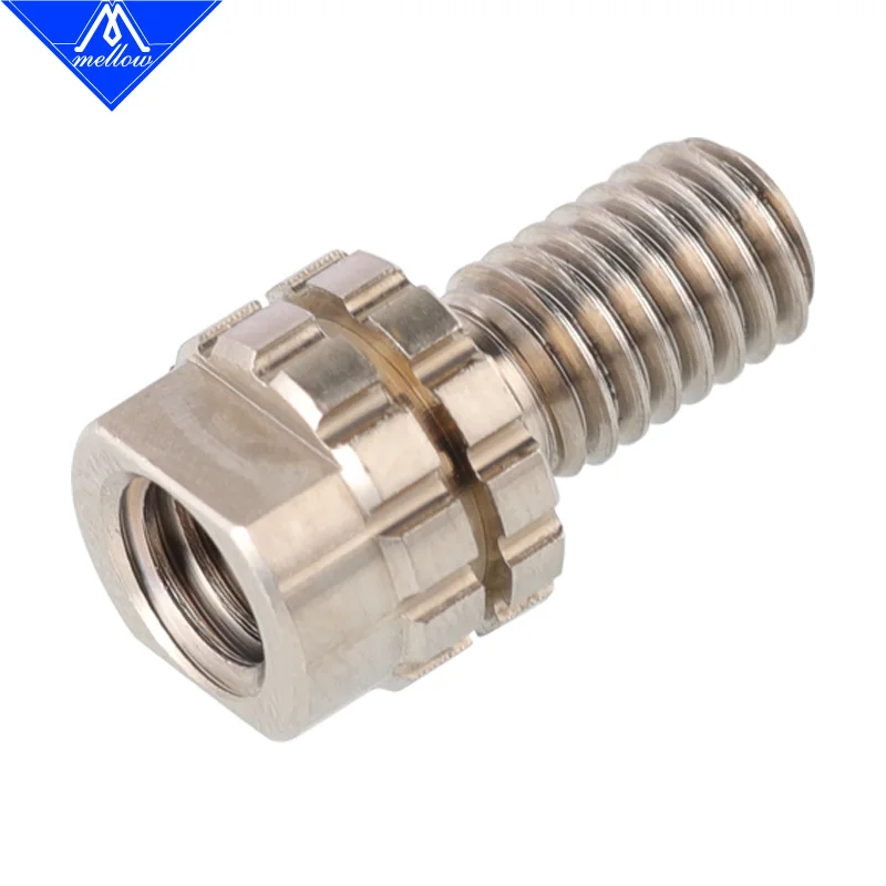 Mellow RTV6 Adapter High Flow Heater Block Extension M6 V6 Nozzle Copper Melt Zone Extender for Rapido Goliath 3D Printer Hotend