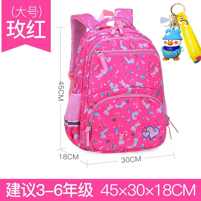 Mochila princesa ortopédica para crianças, Mochilas escolares para meninas, Kids Book Bag, Mochila Primária