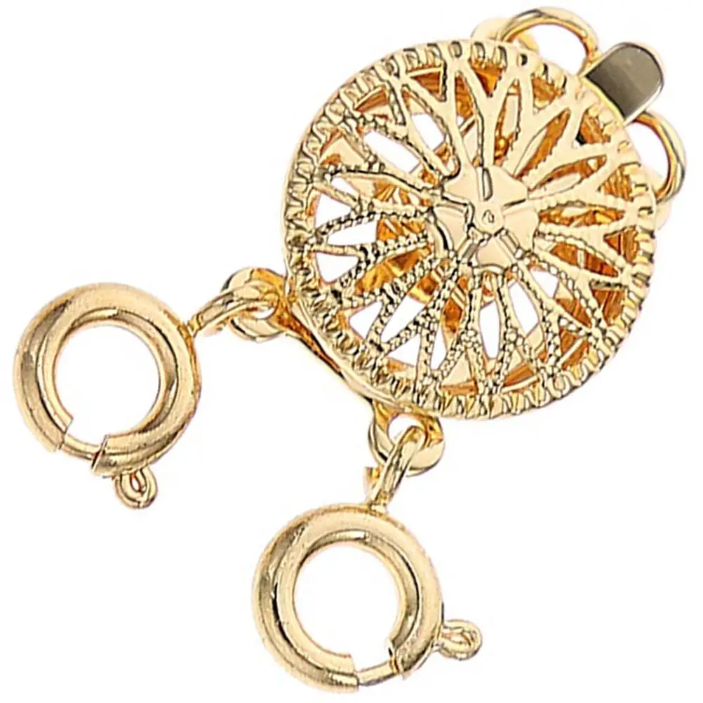

Golden Necklace Layering Connector Clasps Splitter Necklace Layering Clasp Look Durable Jewelry Accessories Components