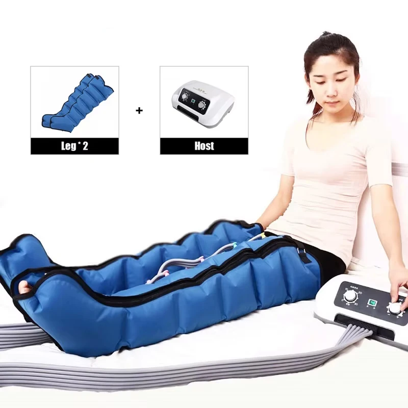 6 Air Bag Compression Leg Massager Vibration Air Wraps Foot Air Pressure Wave Promote Blood Circulation Relieve Fatigue Relax